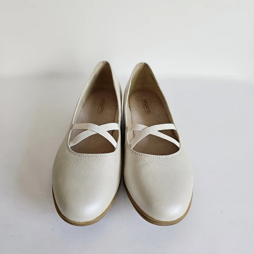 Easy Spirit Move With Me Women's Mary Jane Genuine Leather Comfort Ballet Flats